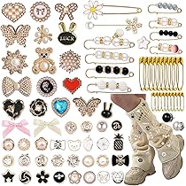 Safety Pins For Clothes 80-Piece Sock Charm Kit - Bling Safety